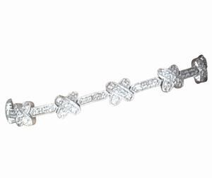 QVC Diamonique Sterling Silver CZ Pave Tennis Bracelet 7.25"